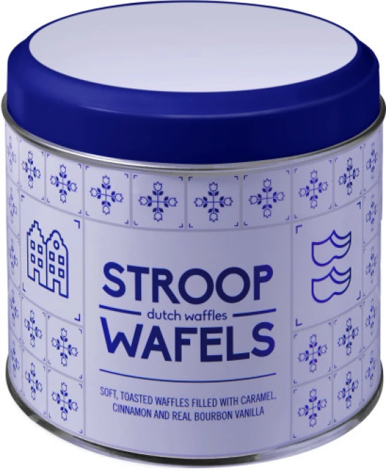 Stroopwafels | Metalen blik | 8 stuks | multicolor