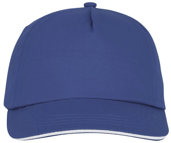 Casquette baseball | Coton 175g/m² | 5 panneaux | Tour de tête : 58 cm | Fermeture velcro | bleu