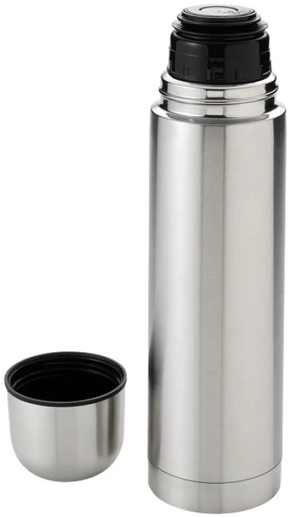 Thermosflasche | Edelstahl | 750 ml | Mit Becherdeckel | silber