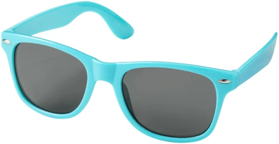 Retro-zonnebril | Plastic | Categorie 3 | Donkere glazen | Bestseller | aqua blauw