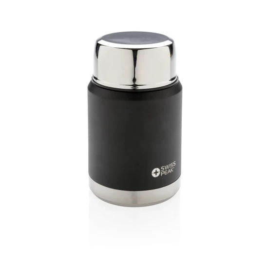 Thermo lunchbox  | Dubbel wandig | RVS | Incl. lepel | 8 uur warm | Zwart