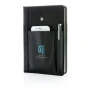 Swiss Peak refillable notebook and pen set, black