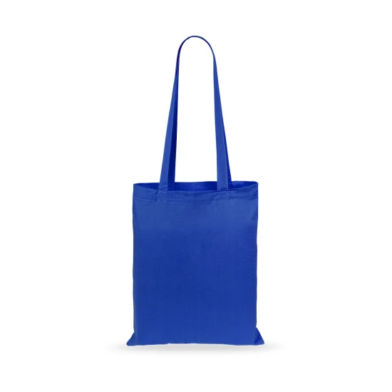 Tote bag | Cotton 140g/m² | Long reinforced handles | Max 10kg | Many colours available | Blue