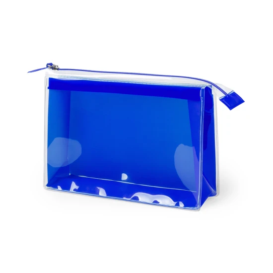 Beauty bag | EVA material in bright tones | PVC free | 20.5 x 15 x 6 cm | With window | Blue