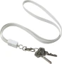 2-in-1-Schlüsselband | Metall und PVC | Ladekabel-Set