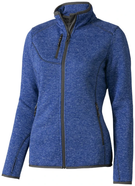 Jacke | Polyester-Pulloverstrick 305g/m² | Für Frauen | Mit Brusttasche | heather blau