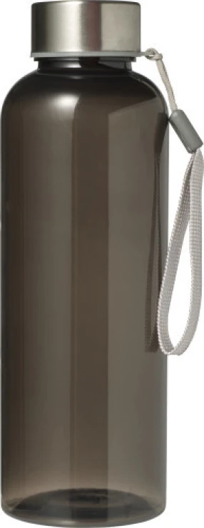 Waterfles | Tritan & roestvrij staal | 500 ml | Met polskoord | zwart