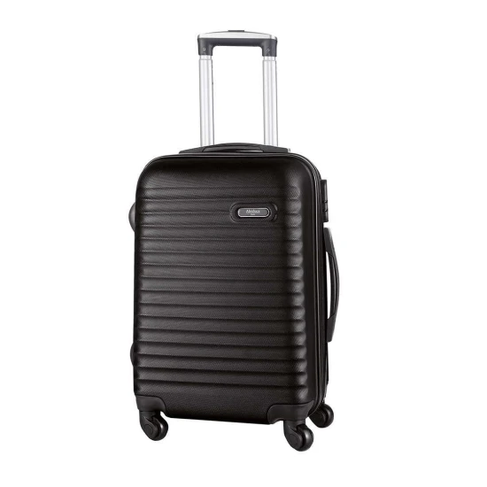 Trolley bagage | ABS | 36x55x23cm | Elastische sluitriempjes | Combinatieslot | Zwart