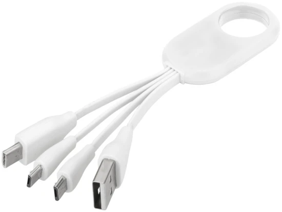 Troup charging cable | ABS Plastic | 4-in-1 | White