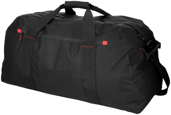 Extra large travel duffel bag | 600D Polyester | Shoulder strap | solid black;red