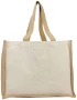 Boodschappentas | Canvas 320 g/m² en jute 320 g/m² | 23 L | Draagvermogen tot 12 kg | OEKO-Tex gecertificeerd