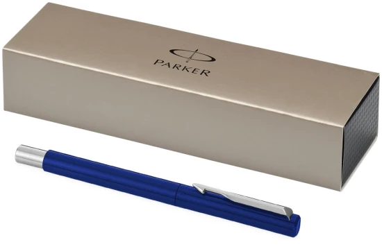 Parker ballpoint | Rollerball refill included | Plastic and stainless steel | Blue