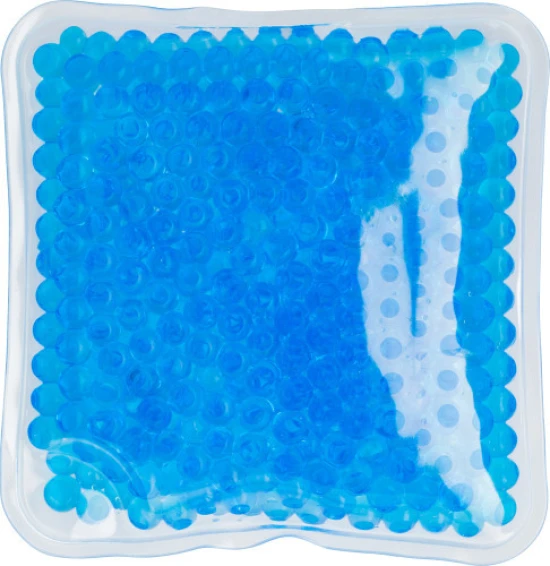 Hot/cold pouch | Plastic | With water beads | Square shape | light blue