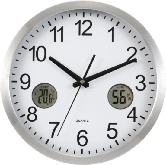 Wall clock | Plastic | 30cm | Battery included | silver