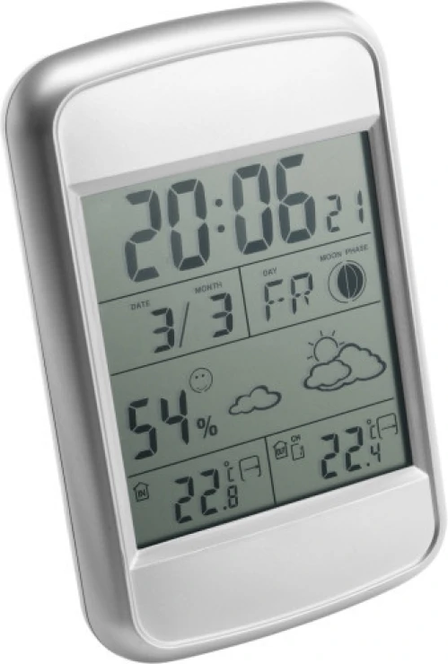 Digital weather station | Battery included | Silver | silver