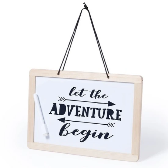 Krijtbord/Whiteboard 2-in-1 | 31x21x1.2 cm | Incl. 3 krijtjes, viltstift en gum | 