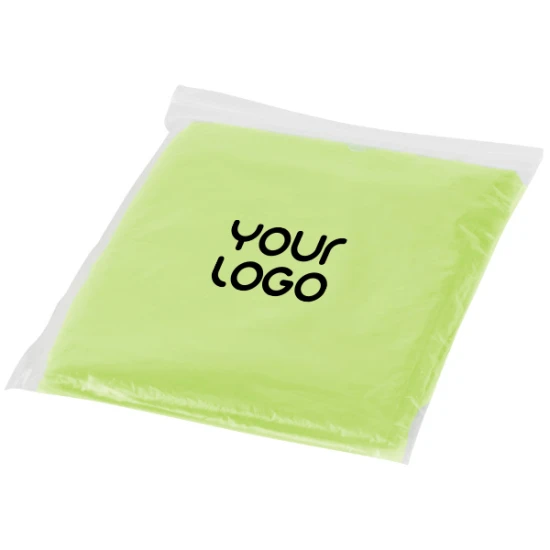 Poncho | PE plastic | 90 x 120 cm | Cheap | lime