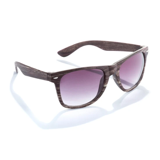 Lunettes de soleil classiques | Verres de couleur assortie | Aspect bois naturel | Marron foncÉ