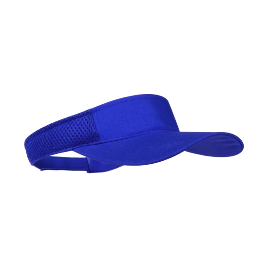 Casquette visière | Polyester | Avec panneaux en mesh | Fermeture velcro réglable | Bleu
