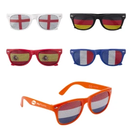 Sonnenbrille | Gläser mit Landesflagge | Plexiglas