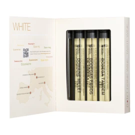 Caja de regalo con vino ∣ Vidrio ∣ Vinos blancos ∣ 5 probetas