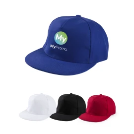 Snapback cap | Cotton and thick polyester | Padded flat visor