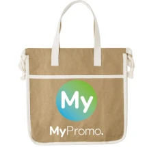 Einkaufstasche | Kraftpapier | Waschbar | Zwei kurze Henkel und zwei Kordeln