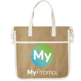 Kraft paper shopping bag | Paper | Washable | Two short handles and two ropes