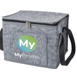 Cooler bag | Felt & RPET | 29,0 x 22,0 x 22,0 cm | With front pocket
