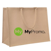 Boodschappentas | Jute gelamineerd | Groot | Korte hengsels