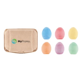 Œufs en craie | 6pcs | Boîte à oeufs en carton