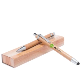 Parure de stylos | Bambou | Stylo à bille & porte-mine | Coffret cadeau