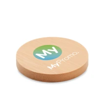 Onderzetter | Bamboe | Ø7,8x1cm | Incl. flesopener functie