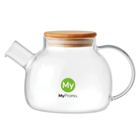 Tetera | Vidrio borosilicato | Tapa de bambú | Colador de té incluido