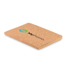 A5 notebook | 192 lined pages | Cork cover | Recycled paper | Pen loop