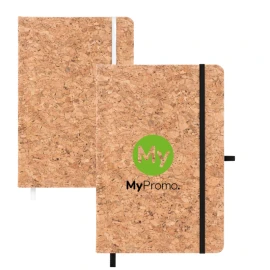 A5 notebook | 192 lined pages | Cork cover | Closing band