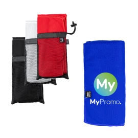 Serviette de sport | Microfibre 160 g/m² | Pochette en RPET