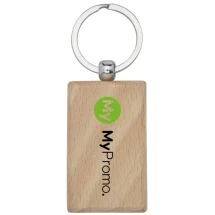 Rechthoekige sleutelhanger | Beukenhout | Geleverd in een gerecyclede enveloppe