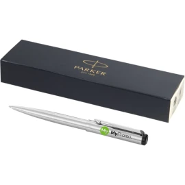 Vector stainless steel ballpoint pen with gift box | Parker | Blue ink