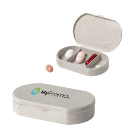 Pillbox | Bamboo fiber | 3 compartments | Safety closure