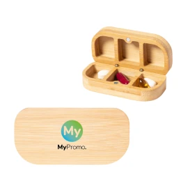 Pillbox | Bamboo | 3 compartments | Magnetic closure