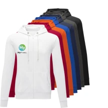 Heren hoodie met rits | Katoen & polyester | One size | Met kangoeroezakken
