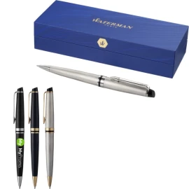 Stylo à bille Waterman | Métal | Encre bleue | Avec boîte Waterman
