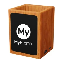 Potloodhouder met USB | Hout & kunststof | Met USB-C & 1.0 | Met oplaadkabel