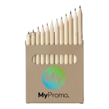 Kleurset | Populierenhout | 12 stuks | Kraftpapier doos