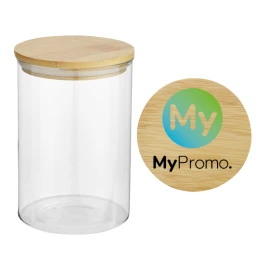 Food container | Glass & bamboo | 550 ml | Microwave & dishwasher safe