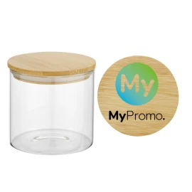 Food container | Glass & bamboo | 320 ml | Microwave & dishwasher safe