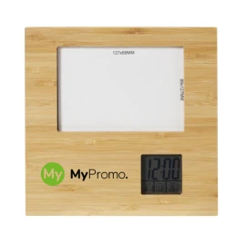 Photo frame & thermometer | Bamboo & recycled plastic | Sustainable & stylish