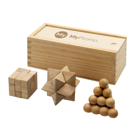 Set di rompicapo | Legno | 3 pezzi
