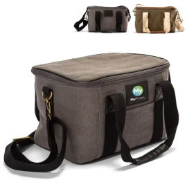 Cooler bag | Canvas & PU | 12L | With shoulder strap